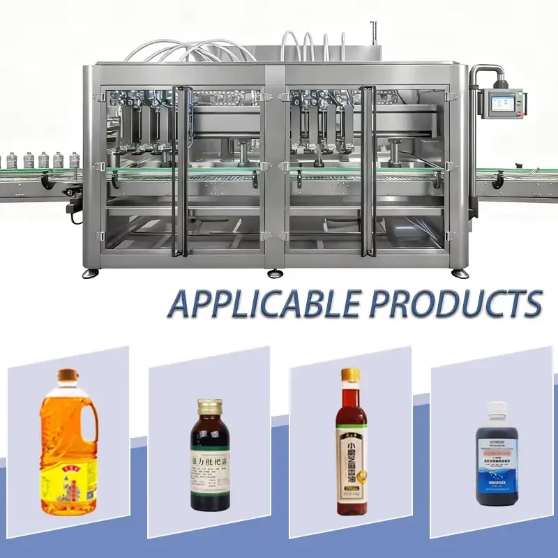 8-Head Tracking Filling Machine for Edible Oil & Viscous Liquids