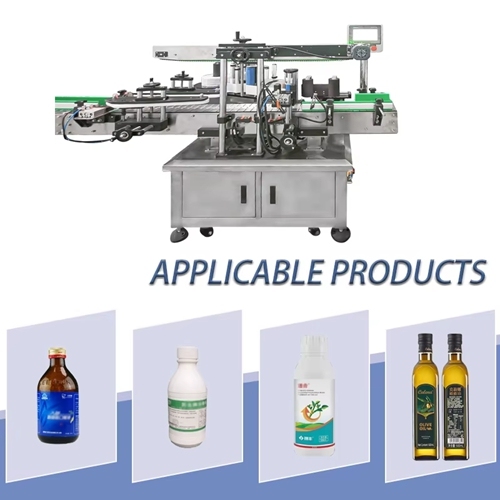 Automatic Round & Square Bottle Labeling Machine with Top-Press Mechanism