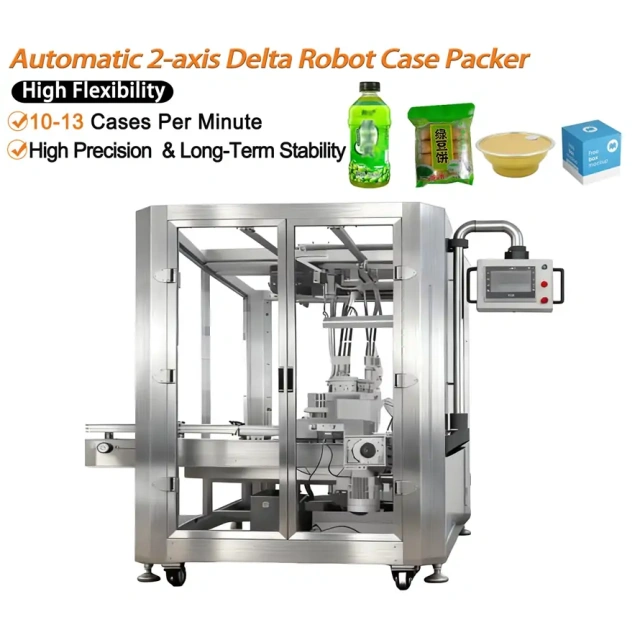 Automatic 2-Axis Delta Robot Case Packer | High-Speed, Flexible Robotic Carton Packing Solution
