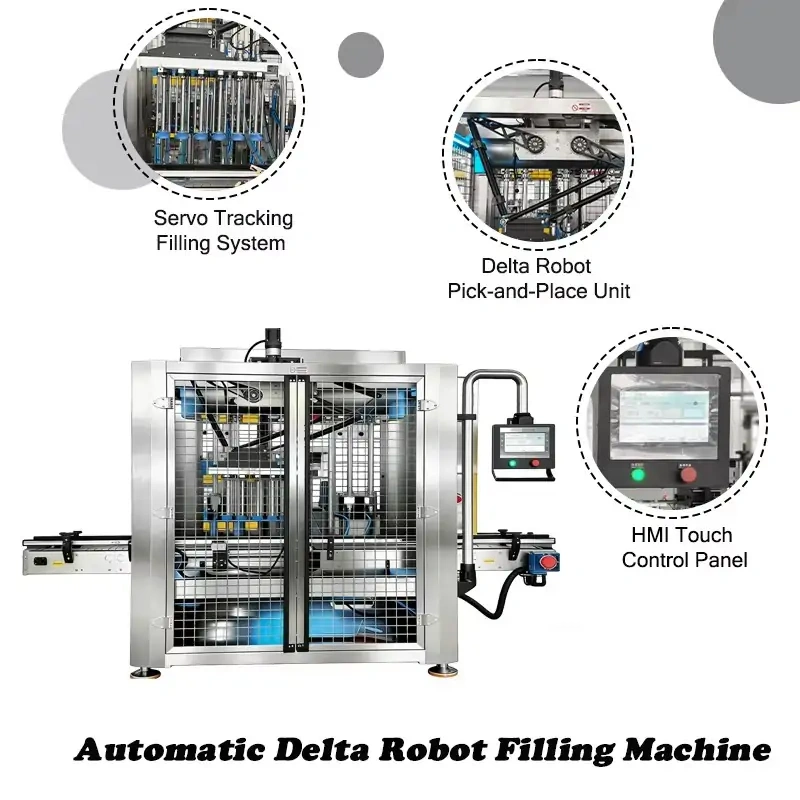 Automatic Delta Robot Spider Hand Liquid Filling Machine