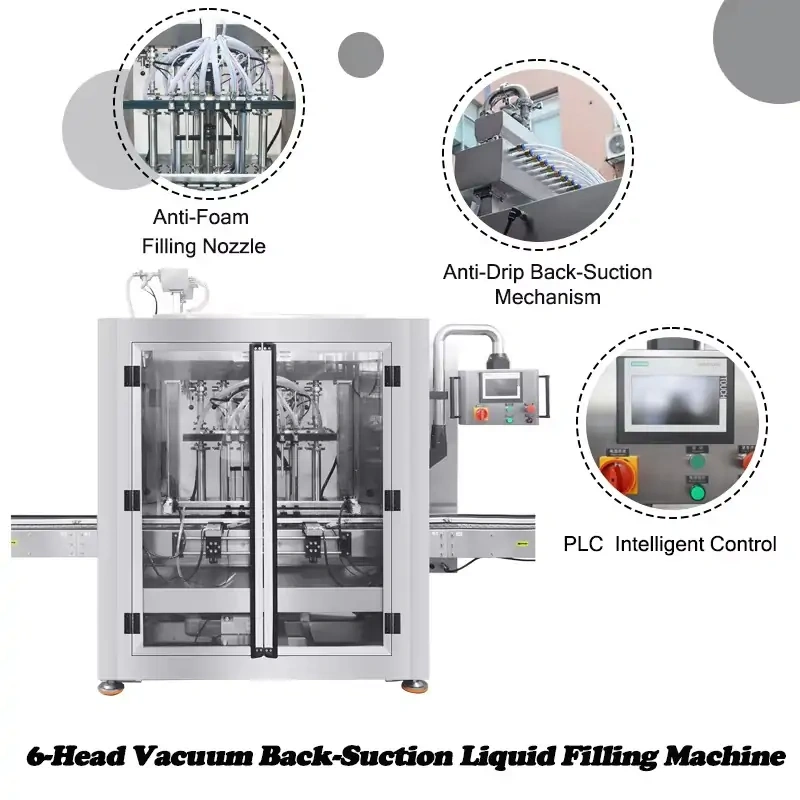 Automatic Vacuum Back Suction Liquid Filling Machine