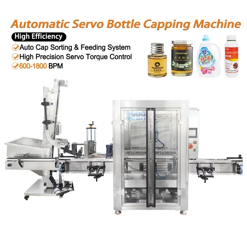 Automatic Servo Bottle & Jar Capping Machine | High Precision Servo Torque Screw Capper