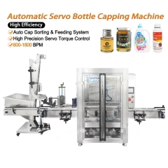 Automatic Servo Bottle & Jar Capping Machine | High Precision Servo Torque Screw Capper