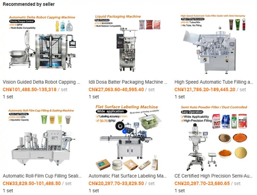 Rifu seller-recommended assorted packaging machinery: delta robot capper, stick pack liquid filler, tube filling sealer, cup sealing equipment, flat labeler, dual-head capping machine for diversified packaging production demands