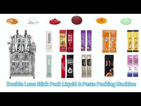 Double Lane Servo Moving Film Liquid & Paste Stick Pack Machine