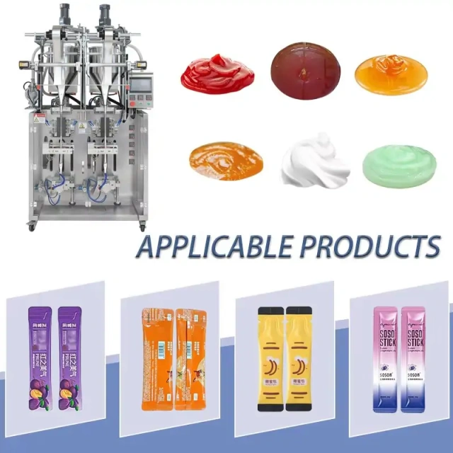 Double Lane Servo Moving Film Liquid & Paste Stick Pack Machine