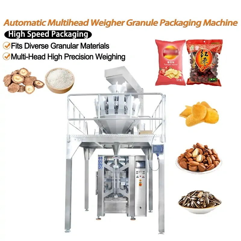 Automatic Multihead Weigher Granule Packaging Machine | High Precision Bag Packing Equipment