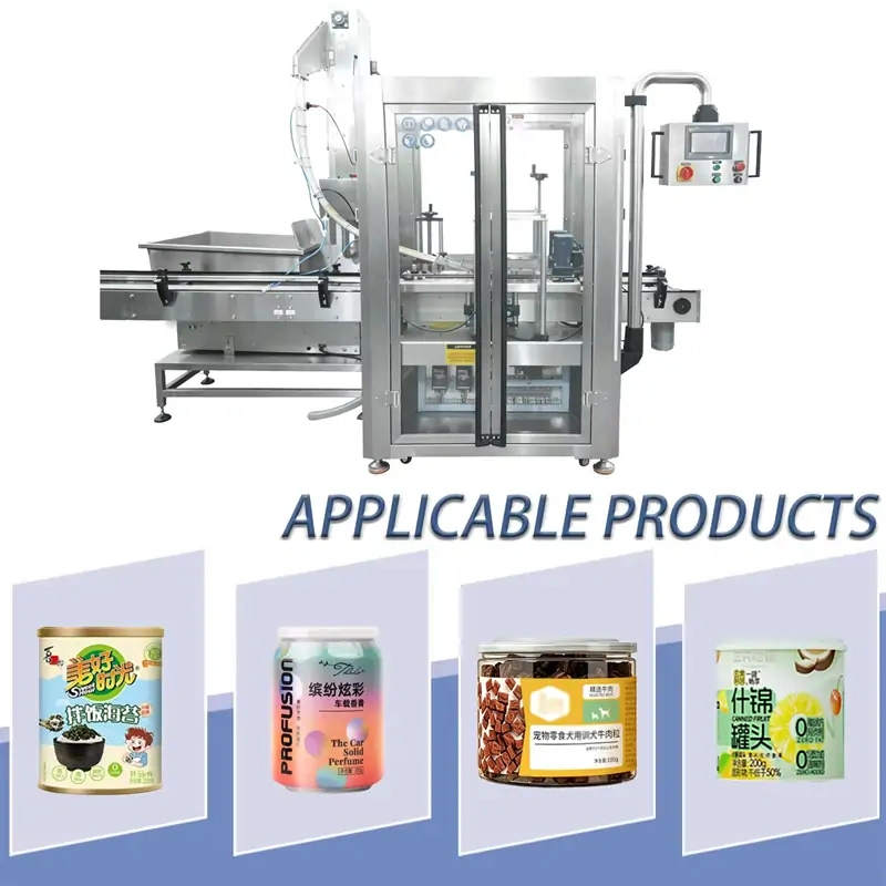 Automatic Cap Feeding Press Capping Machine | Tin Can Plastic Jar Capper