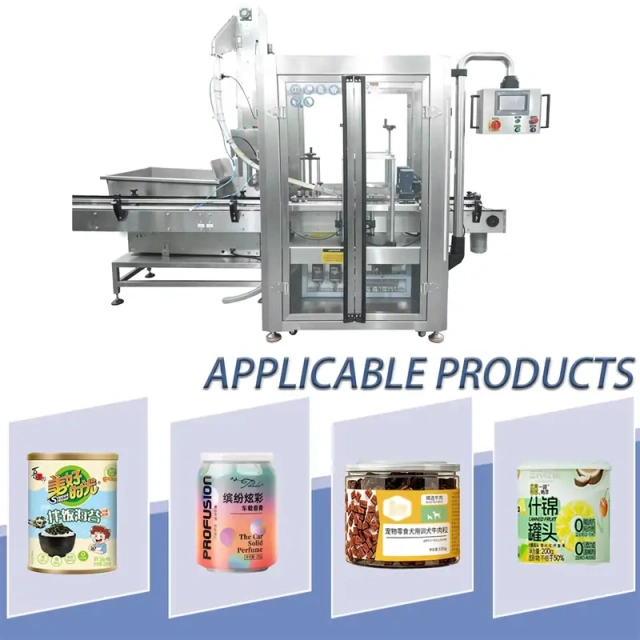 Automatic Cap Feeding Press Capping Machine | Tin Can Plastic Jar Capper