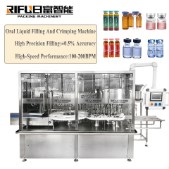 High Speed Automatic Oral Liquid Filling and Crimping 2 in 1 Machine