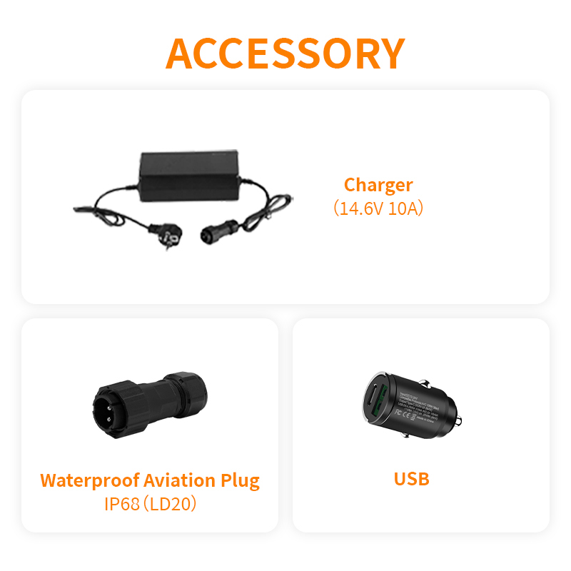 Batterie 24V LiFePO4 100AH 120AH 150AH 200AH avec chargeur 10A