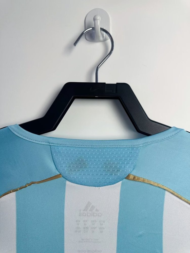 0607 season Argentina home Long sleeved retro Fan version