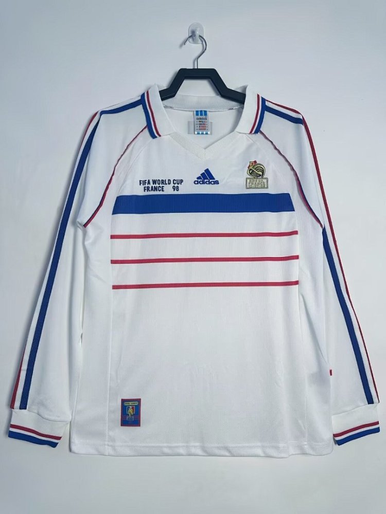 1998 season France away Long sleeved retro Fan version