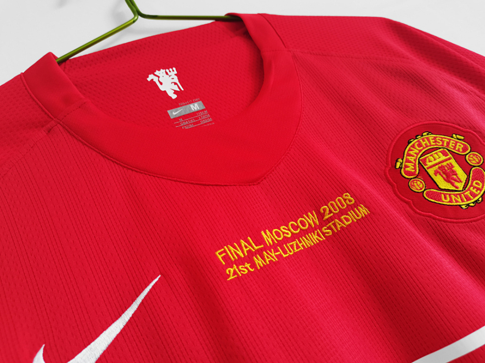 2007/08 season  Manchester United UEFA Champions League home Long sleeved retro Fan version