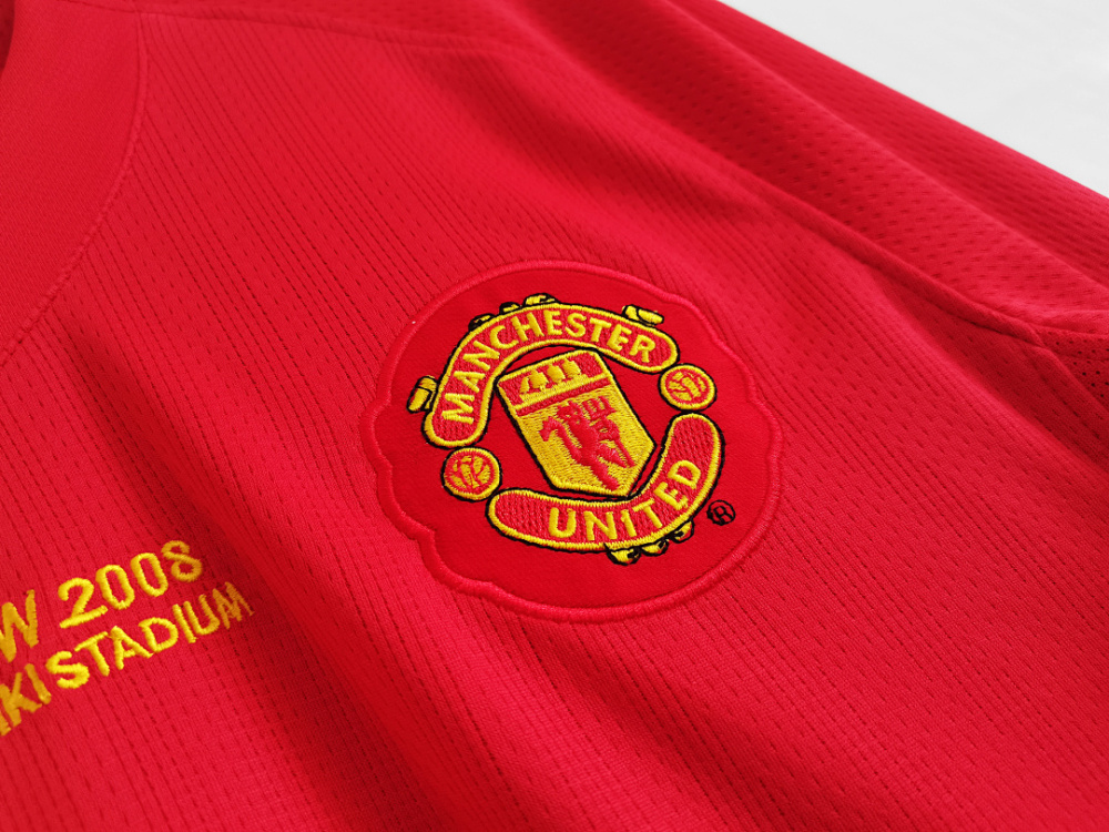 2007/08 season  Manchester United UEFA Champions League home Long sleeved retro Fan version