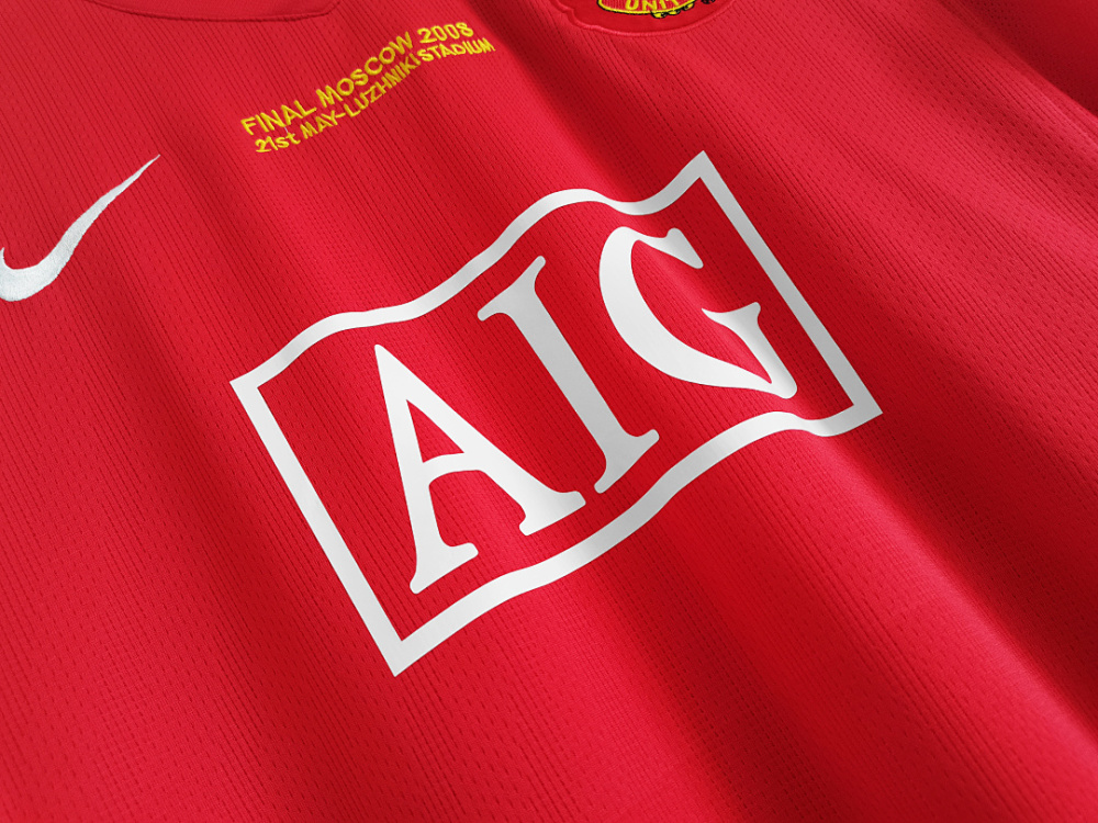 2007/08 season  Manchester United UEFA Champions League home Long sleeved retro Fan version