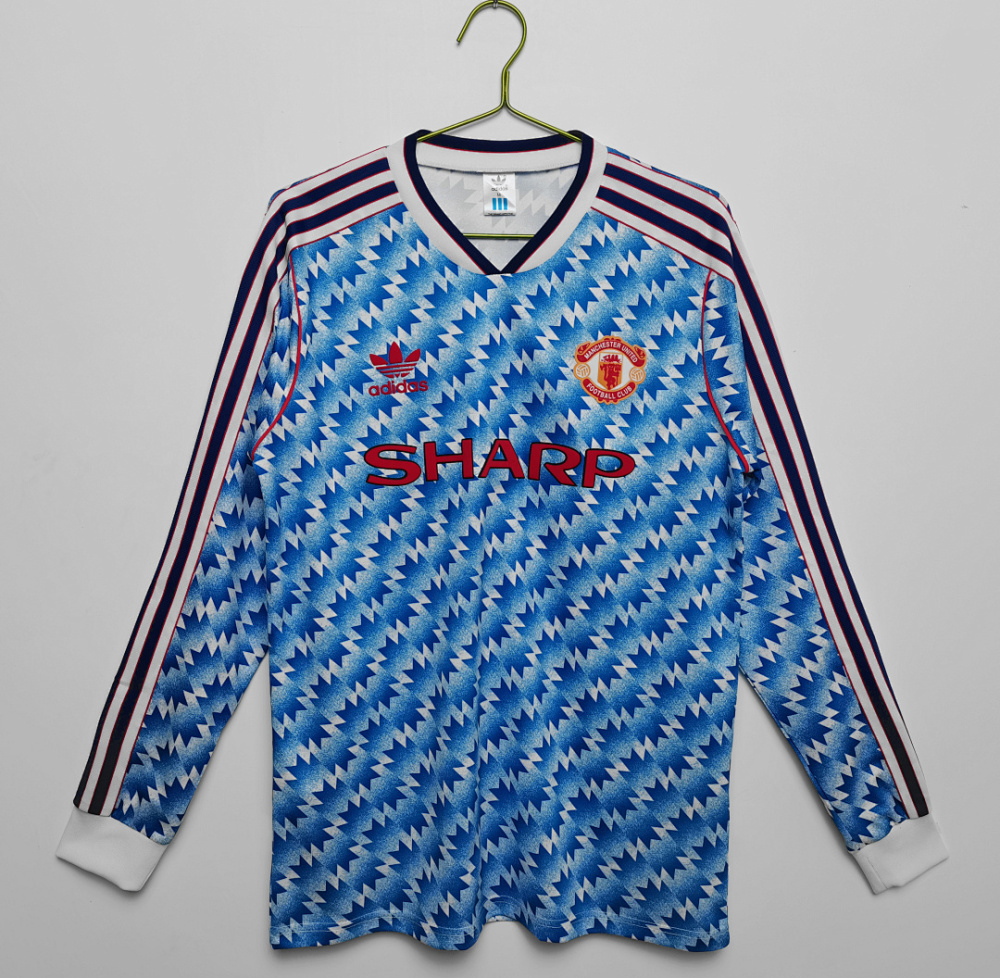 1990/92 season  Manchester United away Long sleeved retro Fan version