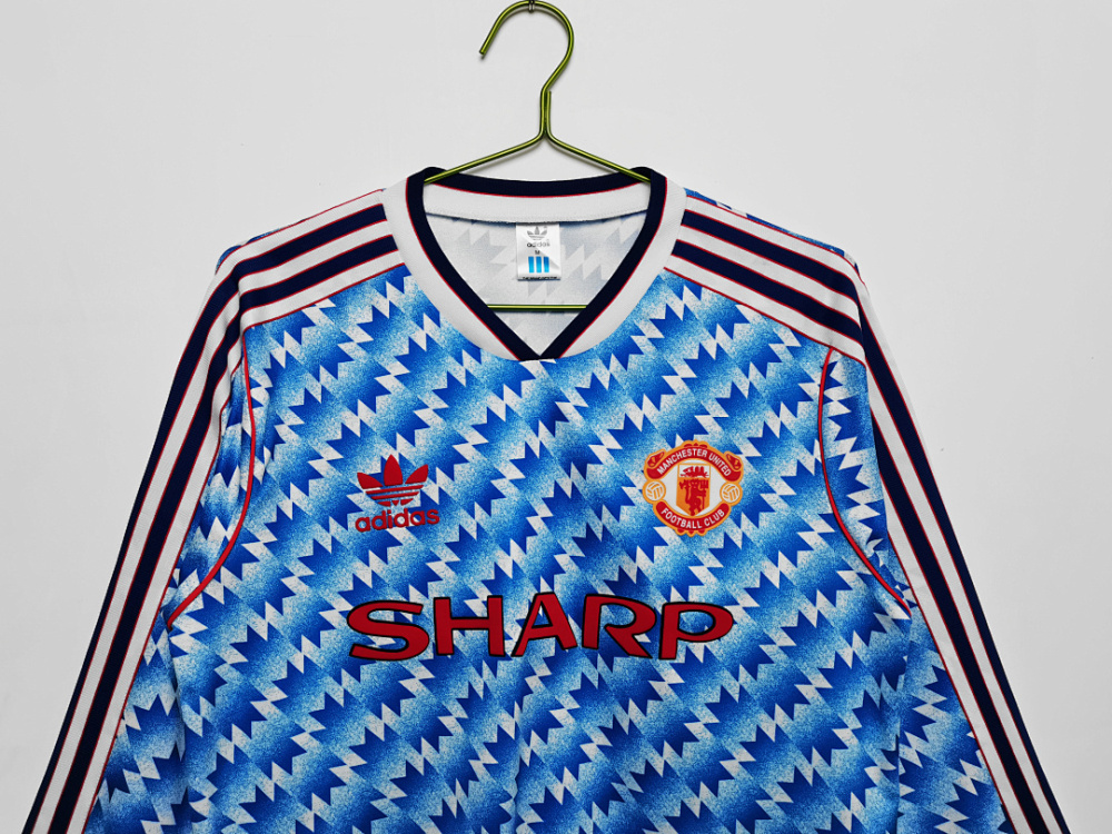 1990/92 season  Manchester United away Long sleeved retro Fan version