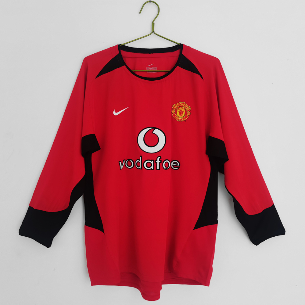 2002/04 season  Manchester United home Long sleeved retro Fan version