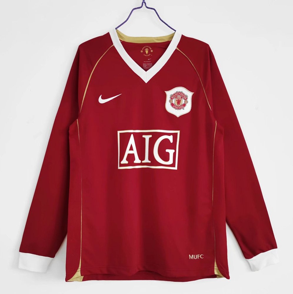 2006/07 season  Manchester United home Long sleeved retro Fan version