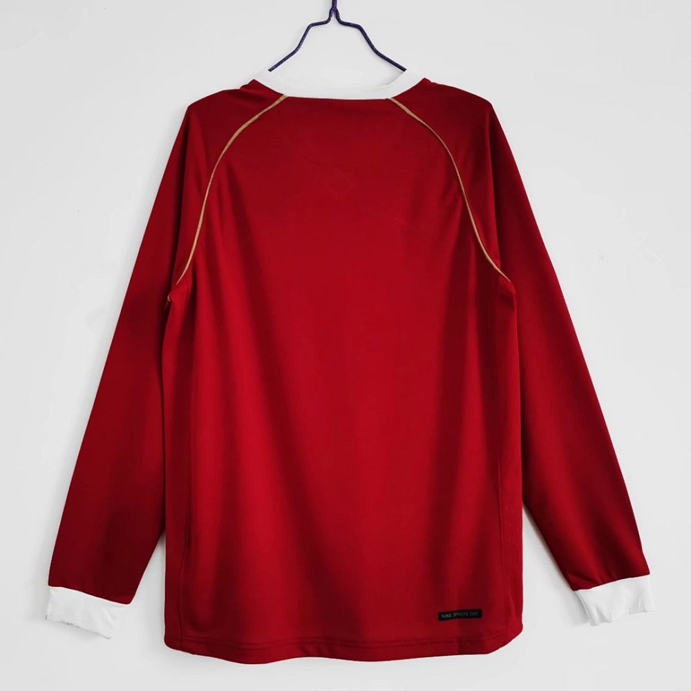 2006/07 season  Manchester United home Long sleeved retro Fan version