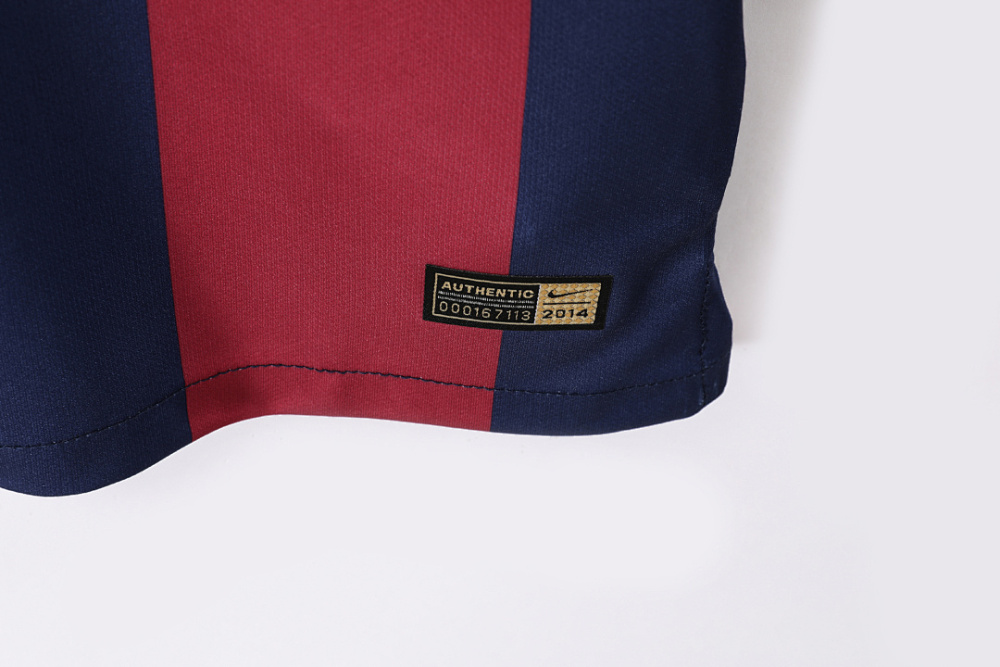 2014/15 season  Barcelona home Long sleeved retro Fan version