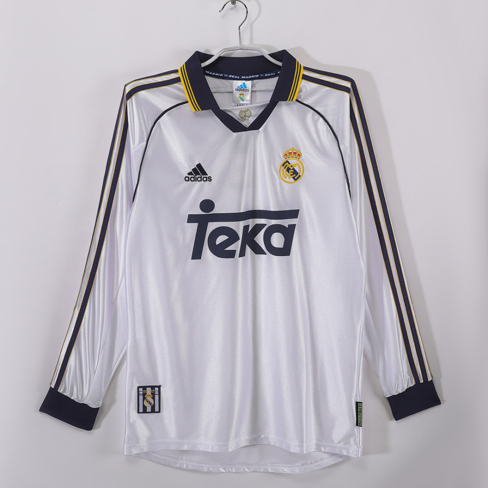 1998/00 season Real Madrid home Long sleeved retro Fan version