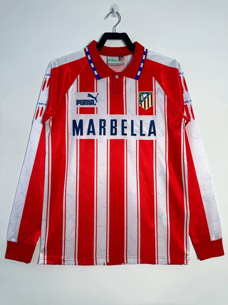 1994/95 season Atletico Madrid home Long sleeved retro Fan version