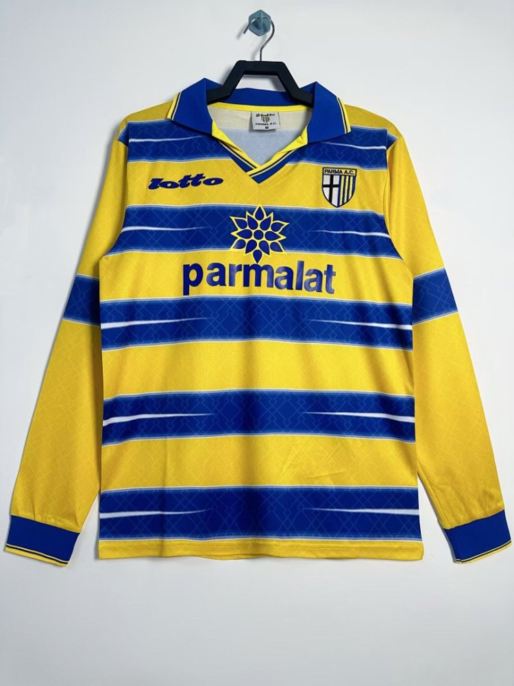 1998/99 season Parma home Long sleeved retro Fan version