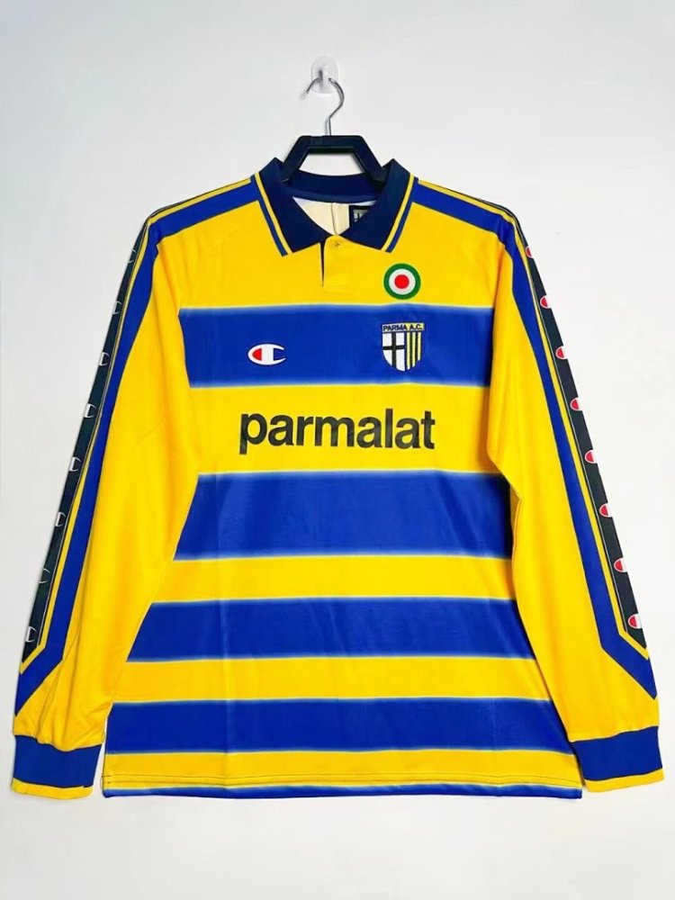 1999/00 season Parma home Long sleeved retro Fan version