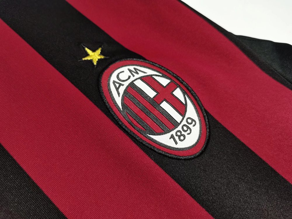 2009/10 season AC Milan home Long sleeved retro Fan version