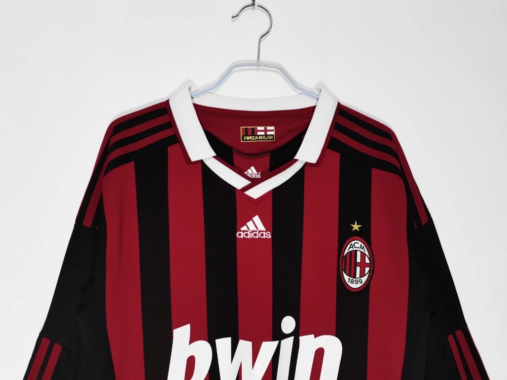 2009/10 season AC Milan home Long sleeved retro Fan version