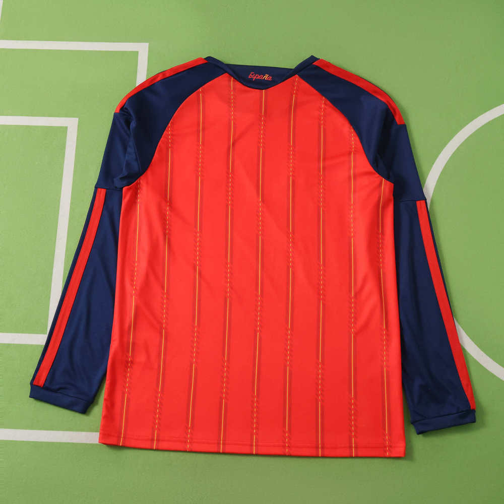 2026 FIFA World Cup Spain home Long sleeve Fan version two star