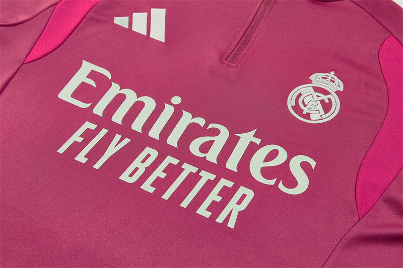 2026 season Real Madrid half zip training suit set