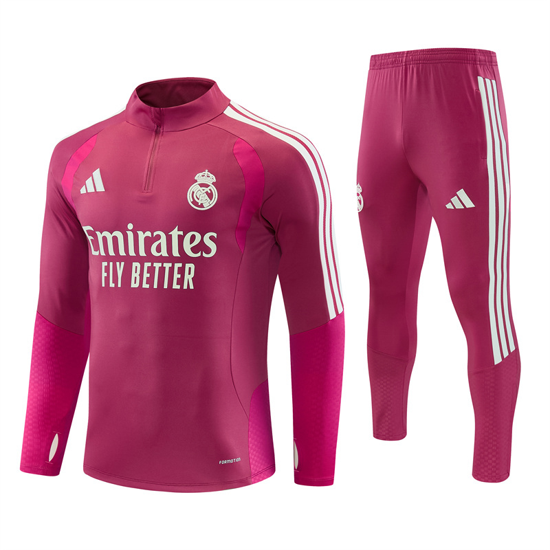 2026 season Real Madrid half zip training suit set
