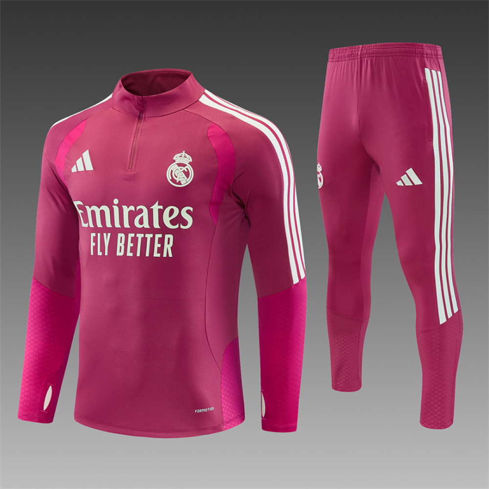 2026 season Real Madrid half zip training suit set