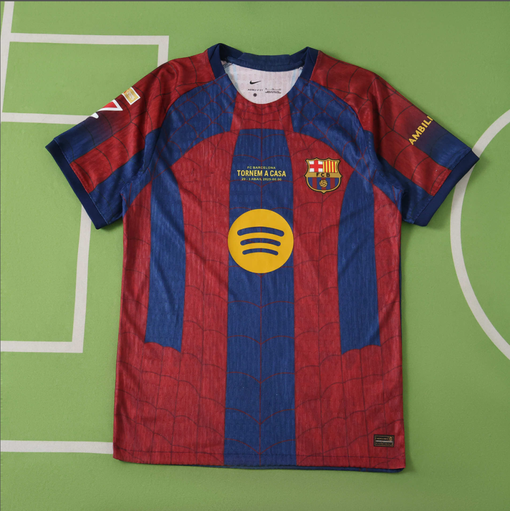 2026 FC Barcelona / Barça home Spider-Man Concept version Player version