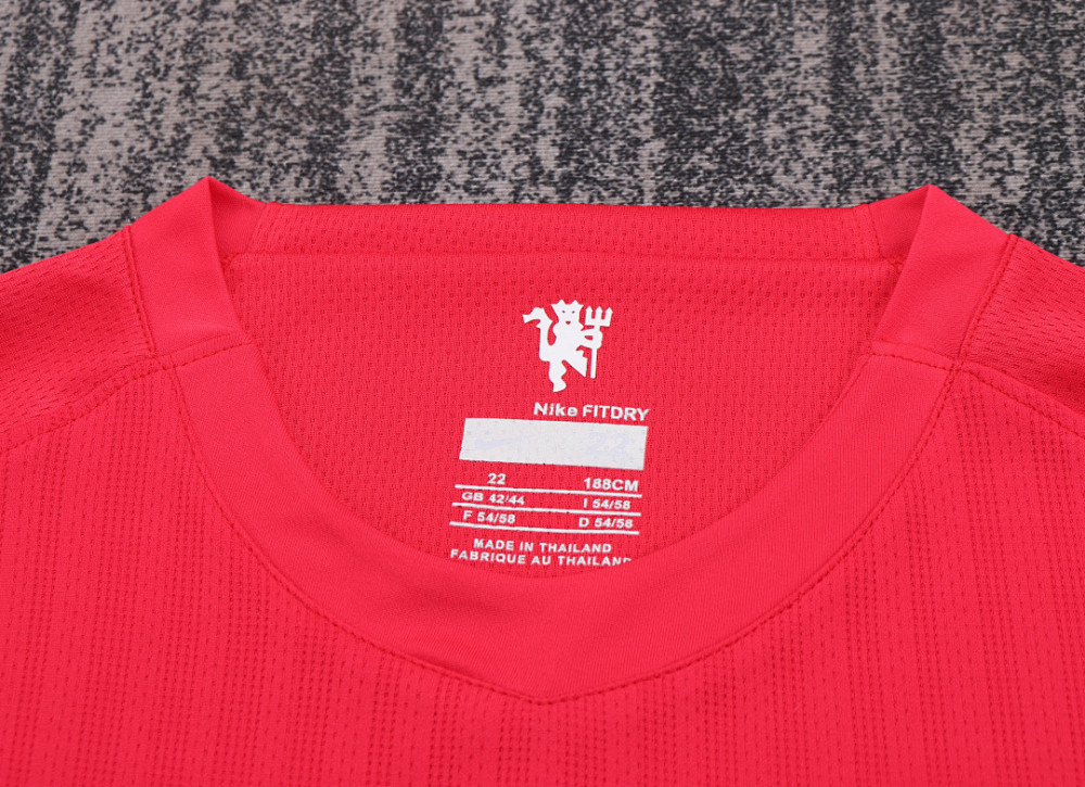 0708 season Manchester United kids long sleeves home UEFA Champions League