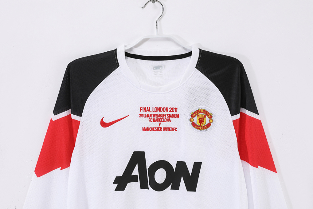 1011 season Manchester United away UEFA Champions League long sleeves Retro