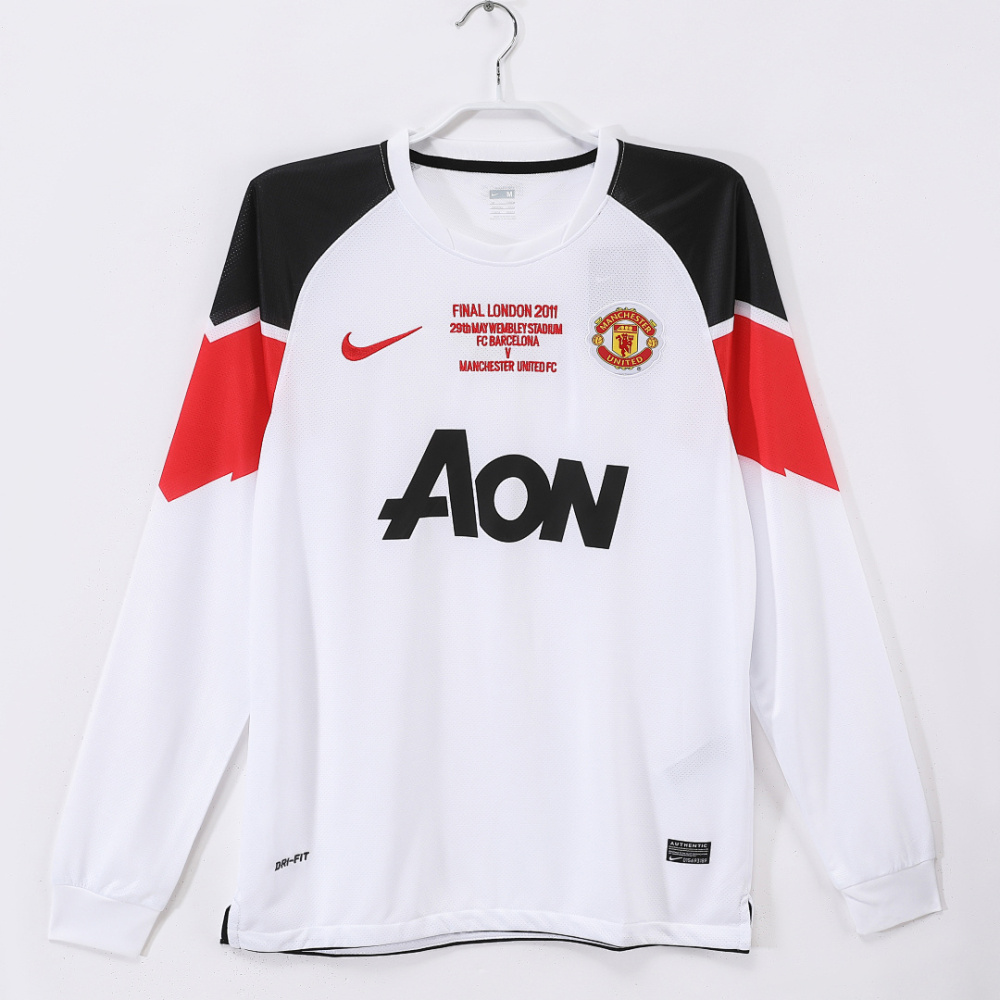 1011 season Manchester United away UEFA Champions League long sleeves Retro