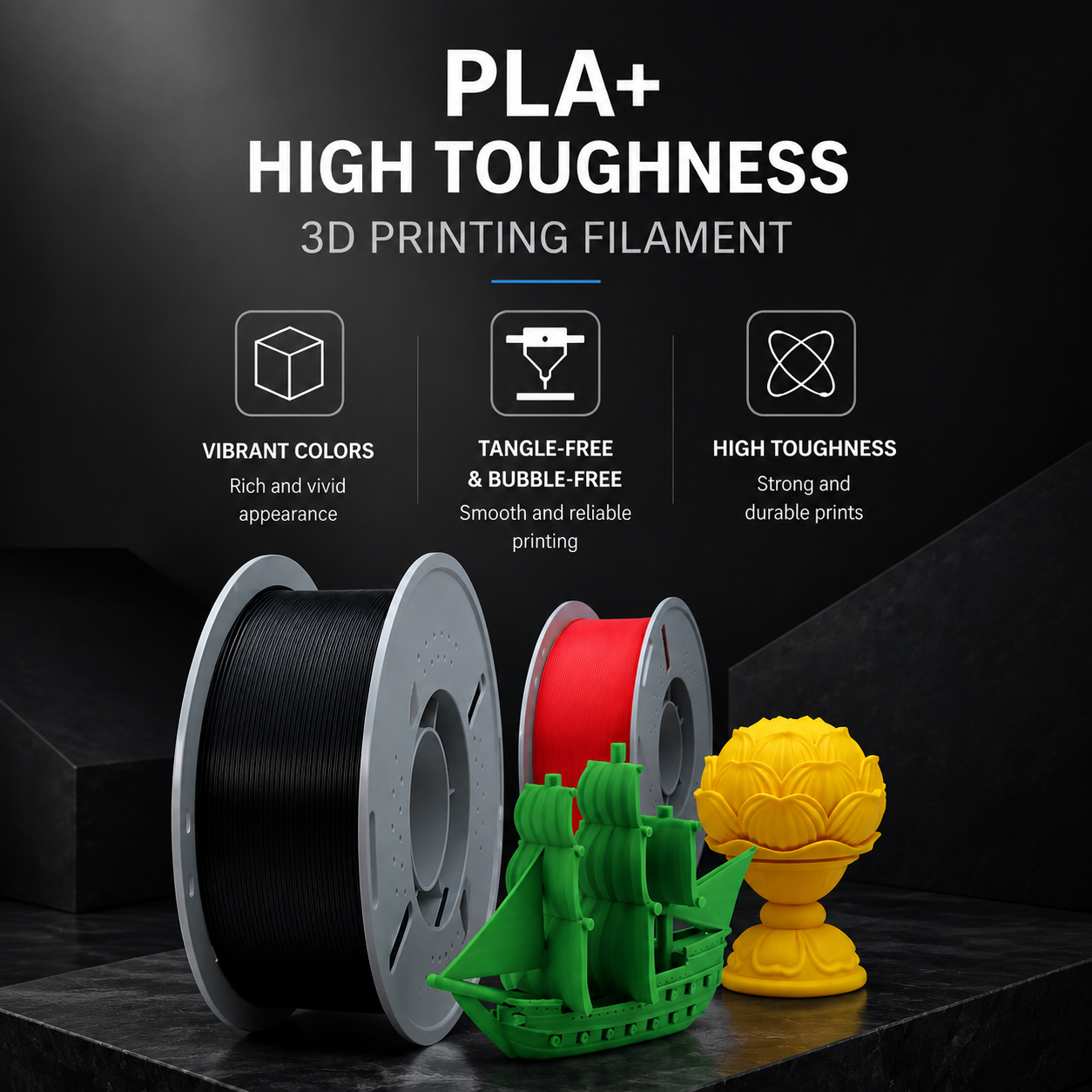 Filadock PLA+ Filament 1.75mm 1KG | High Speed AMS Compatible Eco-Friendly 3D Printer Filament