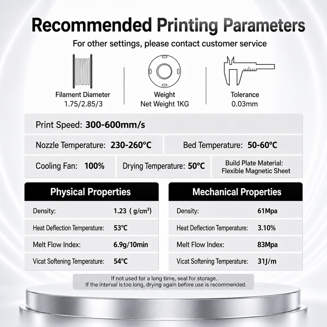 Filadock Matte PLA+ Filament 1.75mm – High Speed Frosted PLA+ for Premium 3D Printing