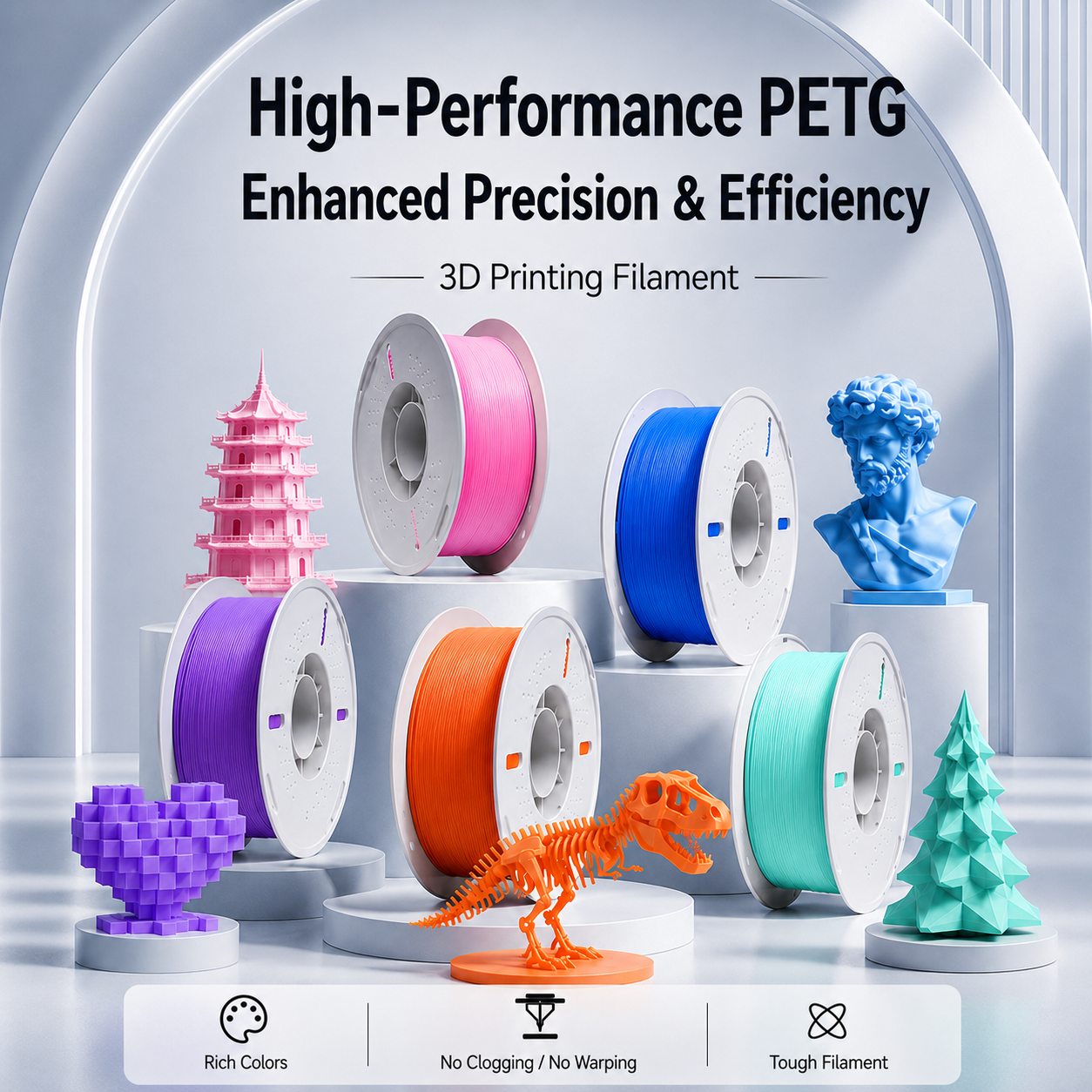 Filadock High Speed PETG Filament 1.75mm – Tough & Durable PETG for Functional 3D Printing