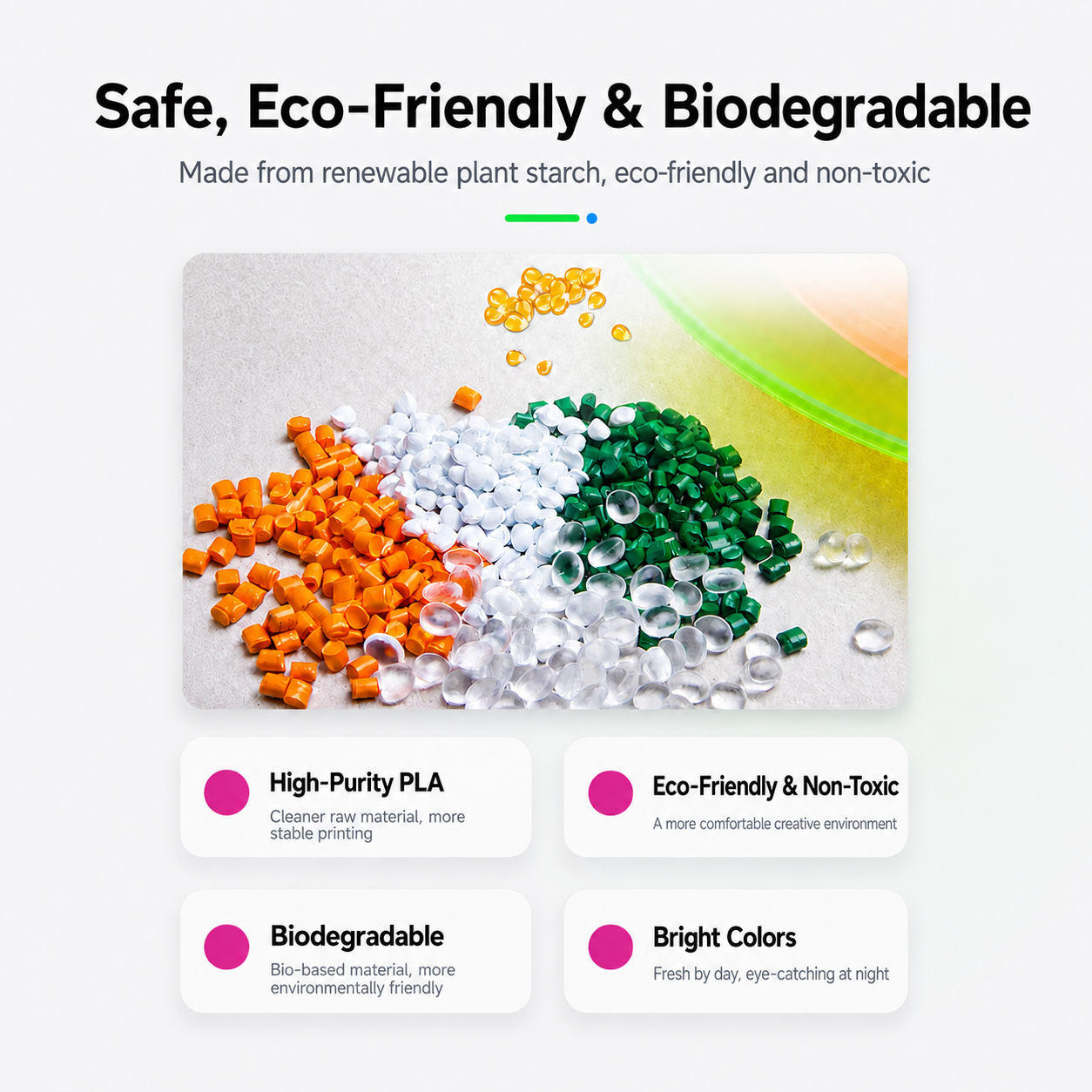 Filadock Glow in the Dark Rainbow Matte PLA+ Filament 1.75mm – High Speed Frosted PLA for FDM 3D Printers