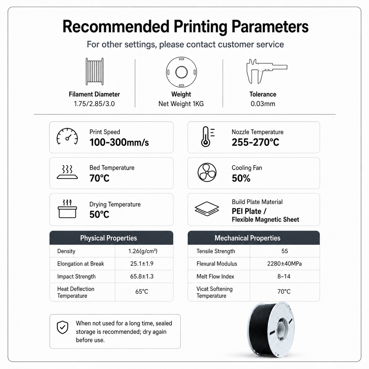 Filadock PETG-CF Filament 1.75mm – 15% Carbon Fiber Reinforced PETG for Structural & Engineering 3D Printing