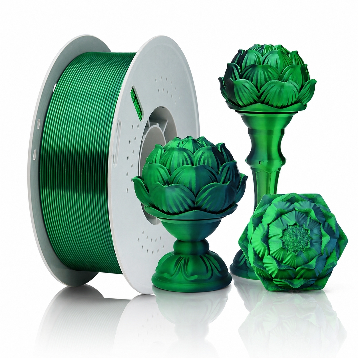Filadock Silk Dual Color & Tri-Color PLA+ Filament 1.75mm | High-Speed Coextrusion Silk PLA for Stunning 3D Prints