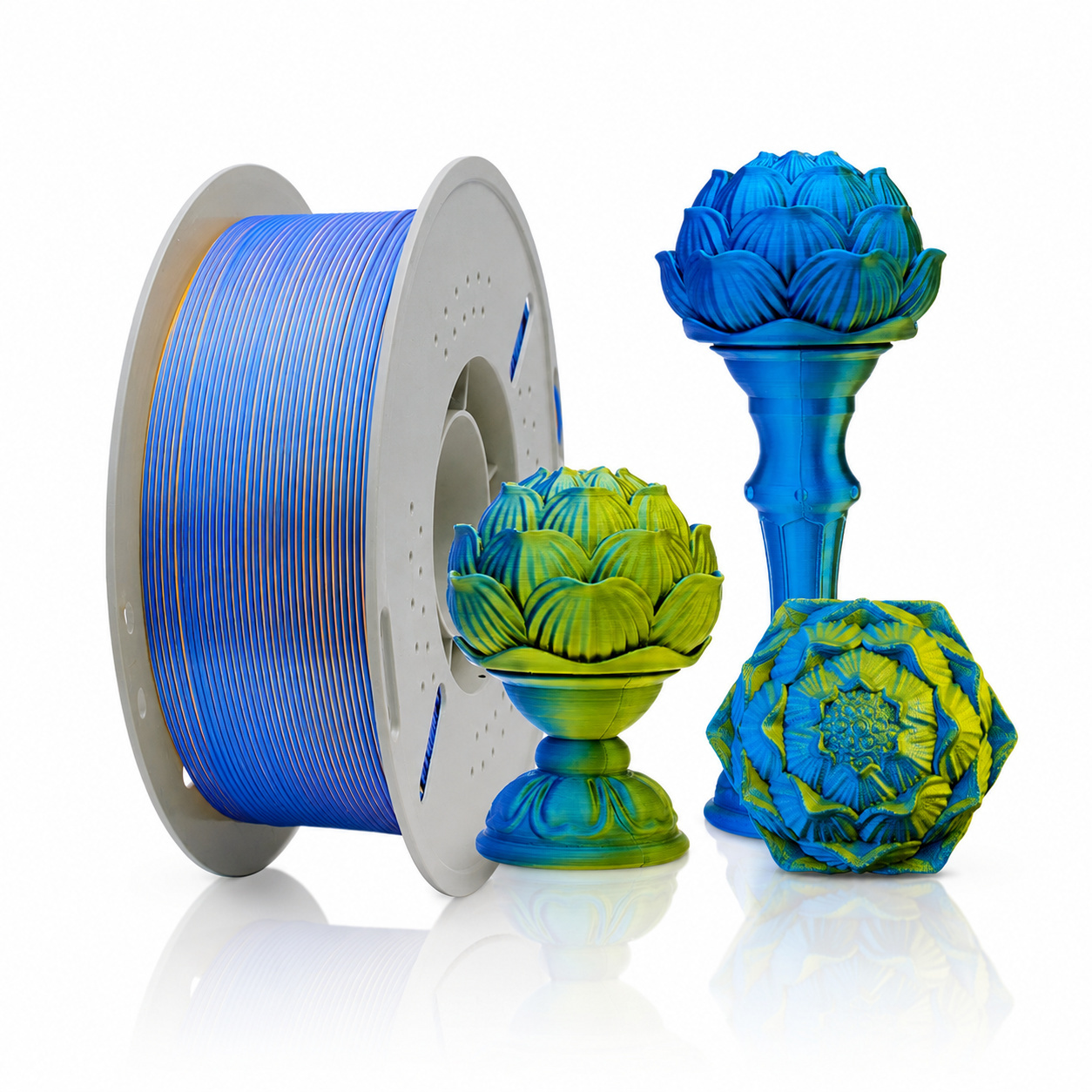 Filadock Silk Dual Color & Tri-Color PLA+ Filament 1.75mm | High-Speed Coextrusion Silk PLA for Stunning 3D Prints