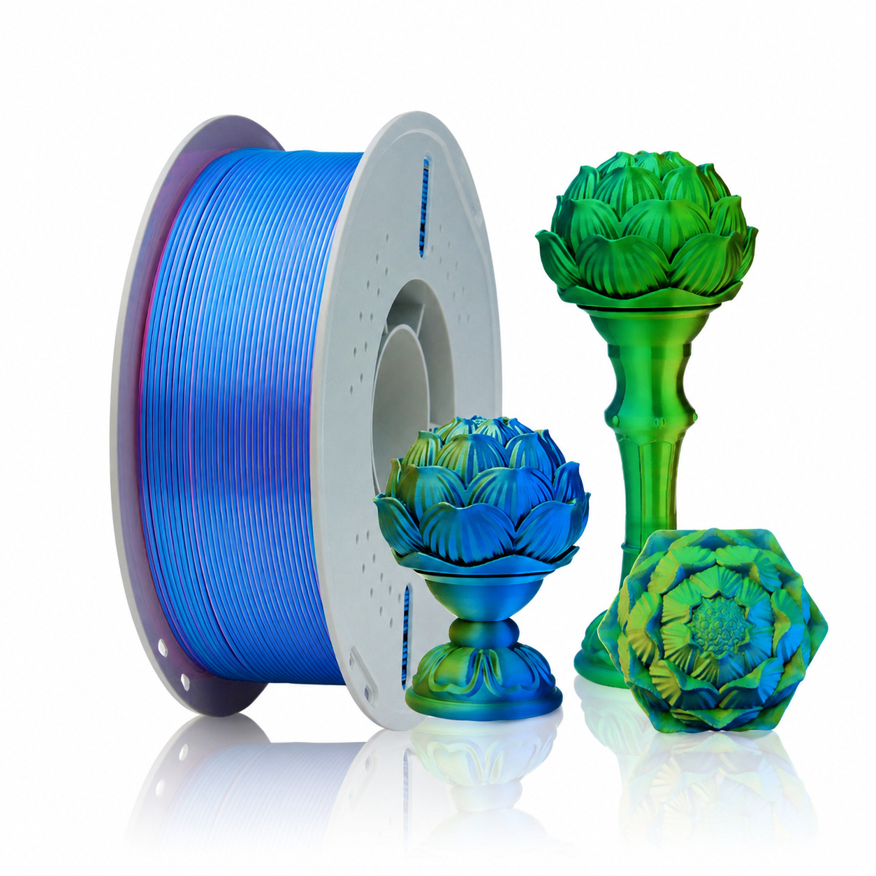 Filadock Silk Dual Color & Tri-Color PLA+ Filament 1.75mm | High-Speed Coextrusion Silk PLA for Stunning 3D Prints
