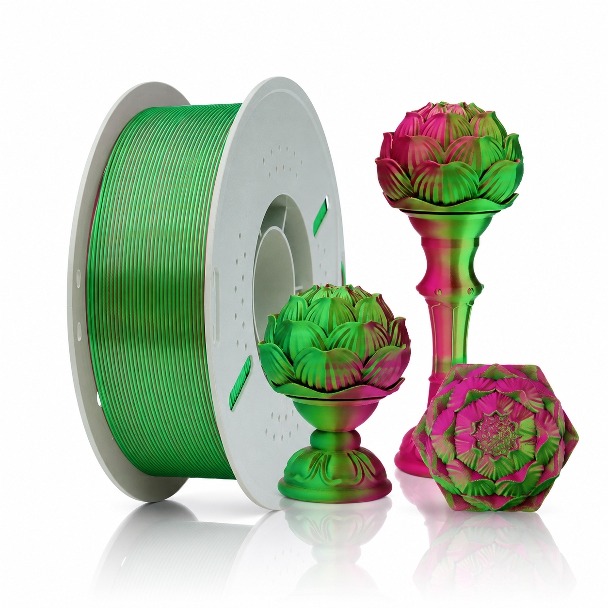 Filadock Silk Dual Color & Tri-Color PLA+ Filament 1.75mm | High-Speed Coextrusion Silk PLA for Stunning 3D Prints