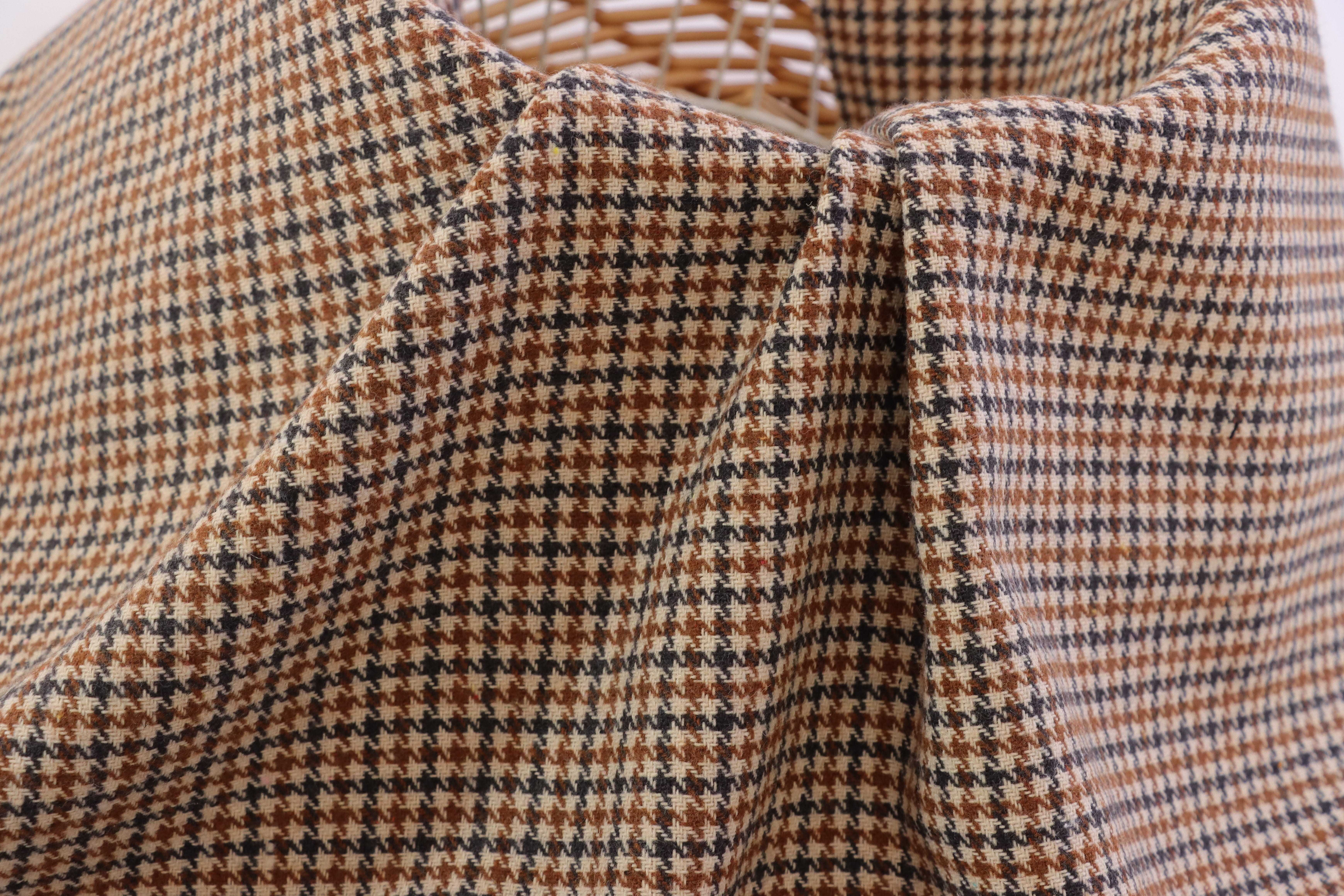 Houndstooth Woolen Spun Fabric for Fashion Coats & Jackets,Andongyuan,Houndstooth Woolen Spun Fabric for Fashion Coats & Jackets